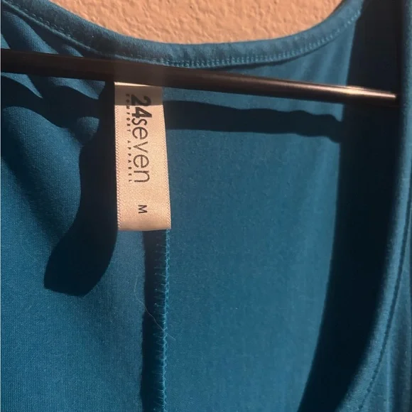 24seven Comfort Apparel Sleeveless Fit and Flare Skater Dress Sapphire Medium - Picture 5 of 10